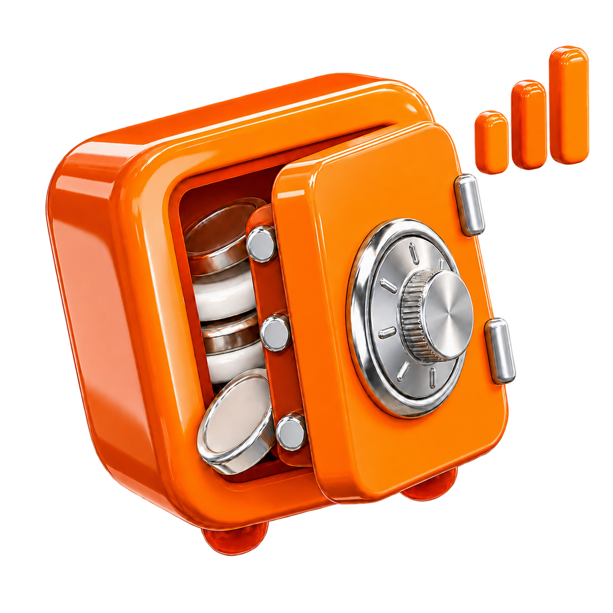 Orange TCKR project safe with silver coins